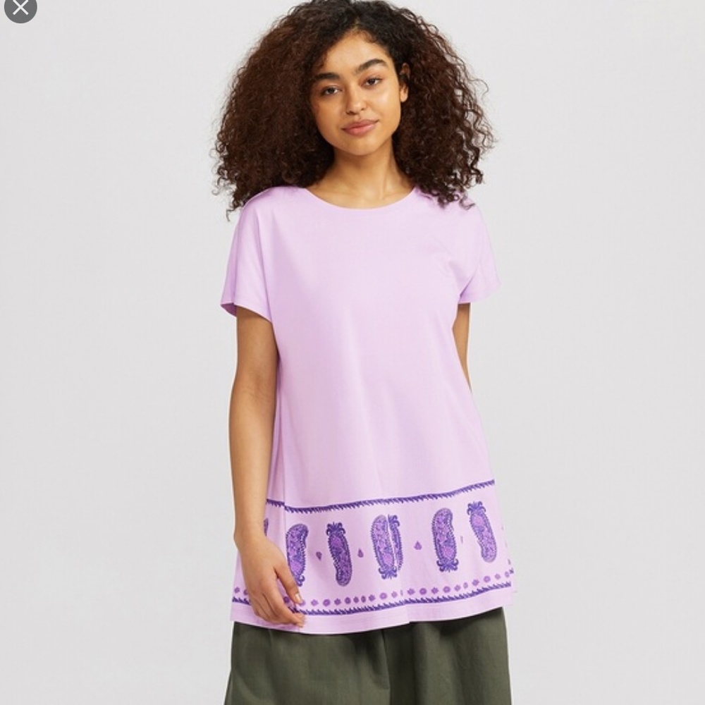 Anna Sui and Uniqlo collab limited edition purple tunic NWT